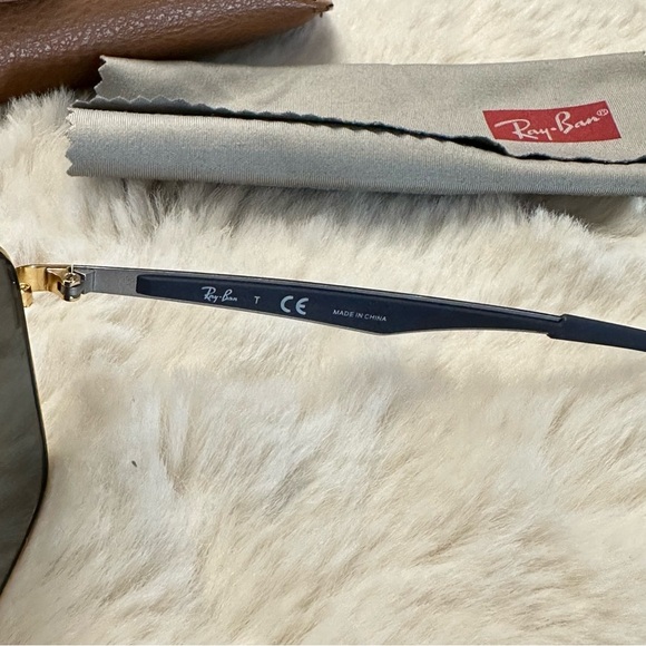 Ray-Ban Blue and Gold Sunglasses - Picture 4 of 7